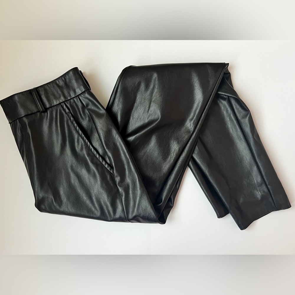 Windsor Faux Leather Straight-Leg Pants